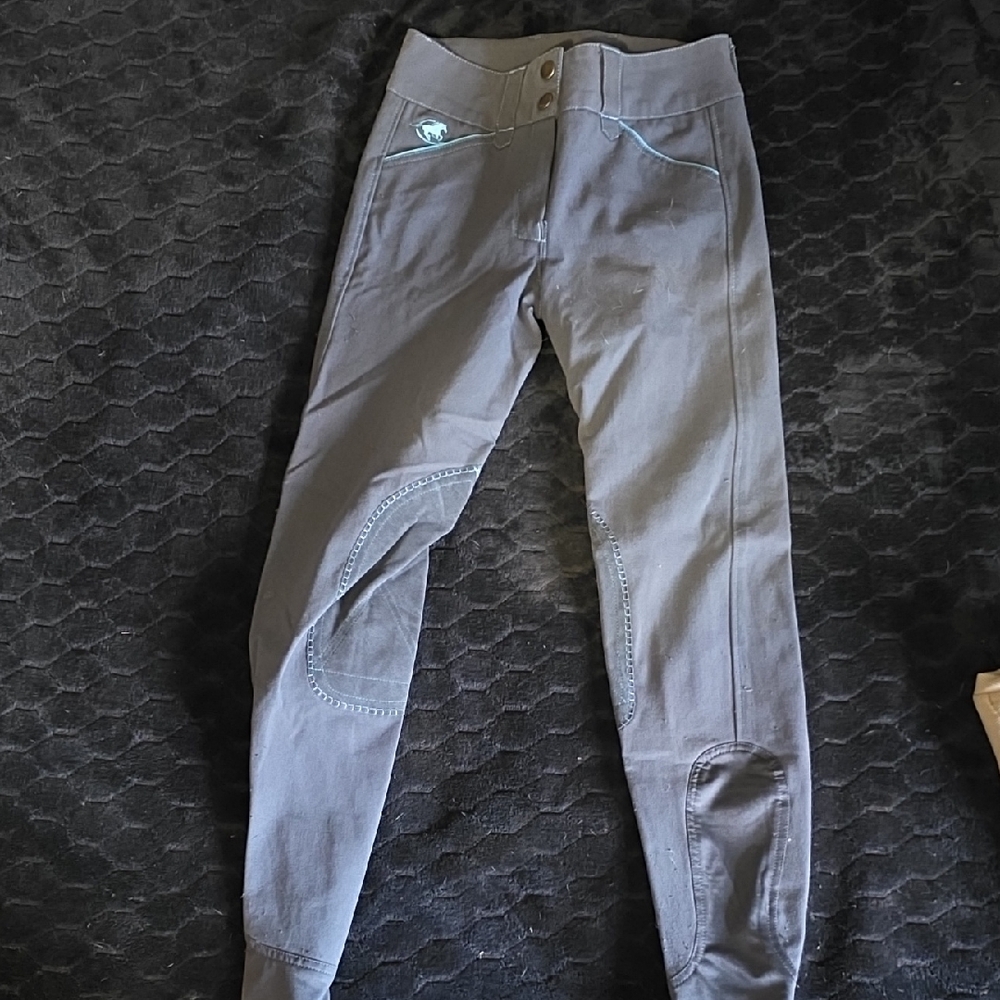 Women's Grey Pull-On Equestrian Breeches
